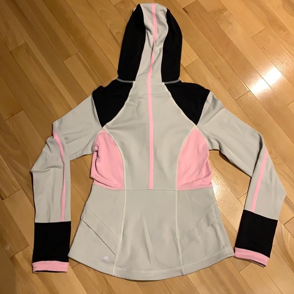 Lululemon Studio Surf Jacket Black/Gray/Pink (Dune/Black/Bleached Coral) -size 8 - Picture 10 of 16